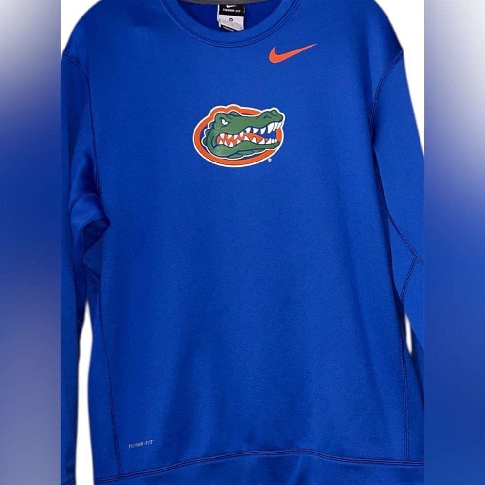 Nike Blue Crewneck Sweater with Florida Gators  Logo Therma Fit M